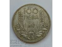 100 leva silver Bulgaria 1937 - silver coin #147