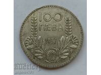 100 лева сребро България 1937 -  сребърна монета #149
