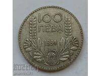 100 лева сребро България 1934 -  сребърна монета #152