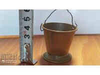 Miniature brass bucket