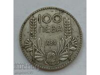 100 лева сребро България 1934 -  сребърна монета #156