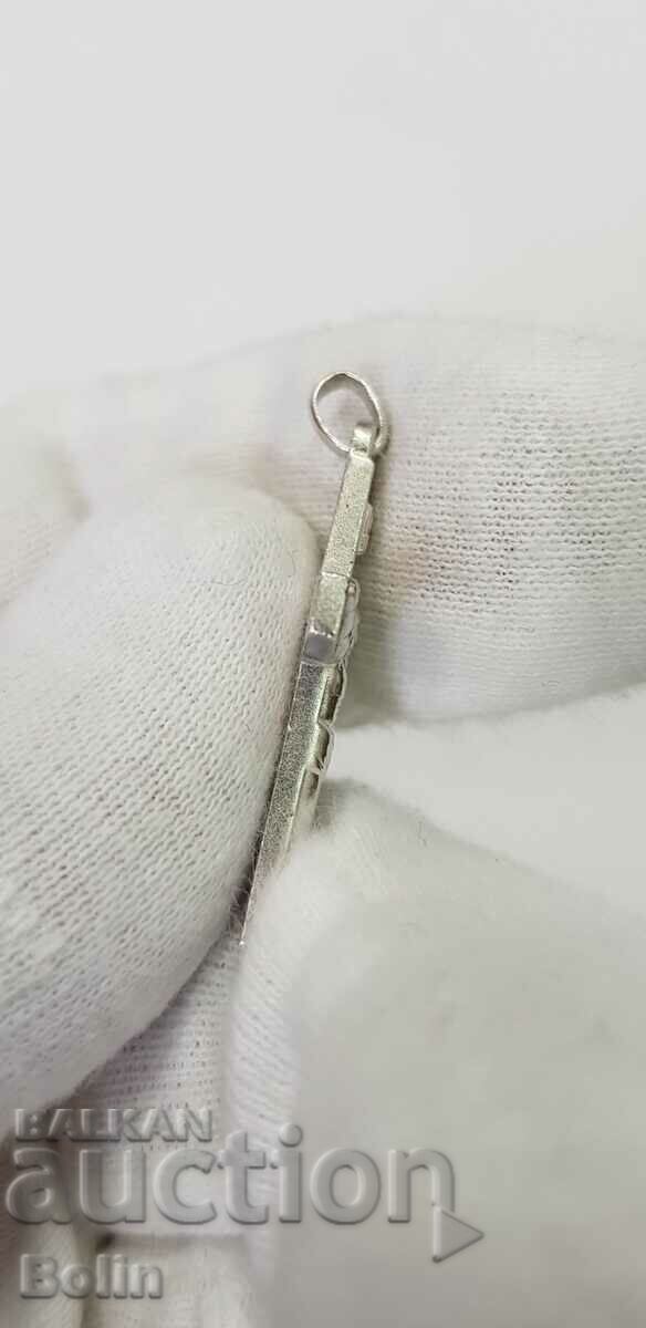 Stylish silver modern cross with Jesus Christ 925 BC. - 5 Stylish silver modern cross with Jesus Christ 925 BC. - 5