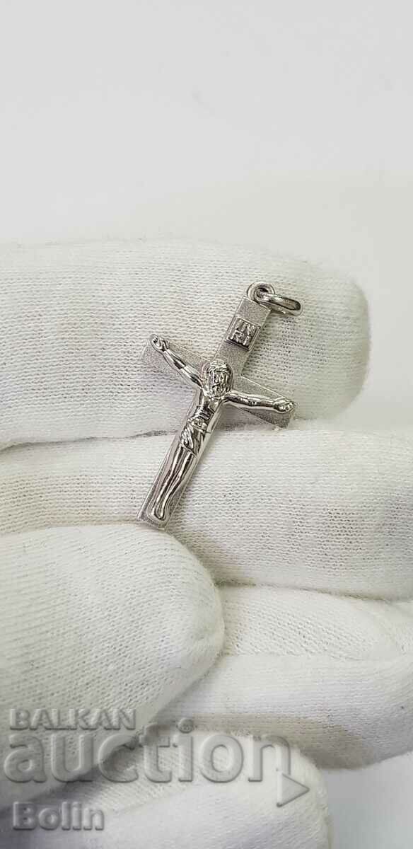Stylish silver modern cross with Jesus Christ 925 BC. - 7 Stylish silver modern cross with Jesus Christ 925 BC. - 7