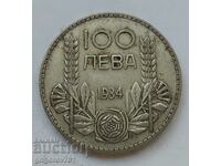 100 лева сребро България 1934 -  сребърна монета #164