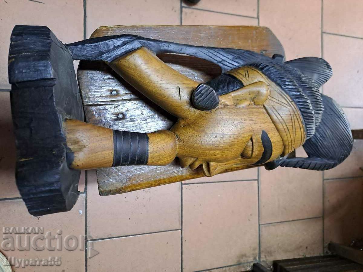 Auction  Statuette ebony 43cm. 19 cm.