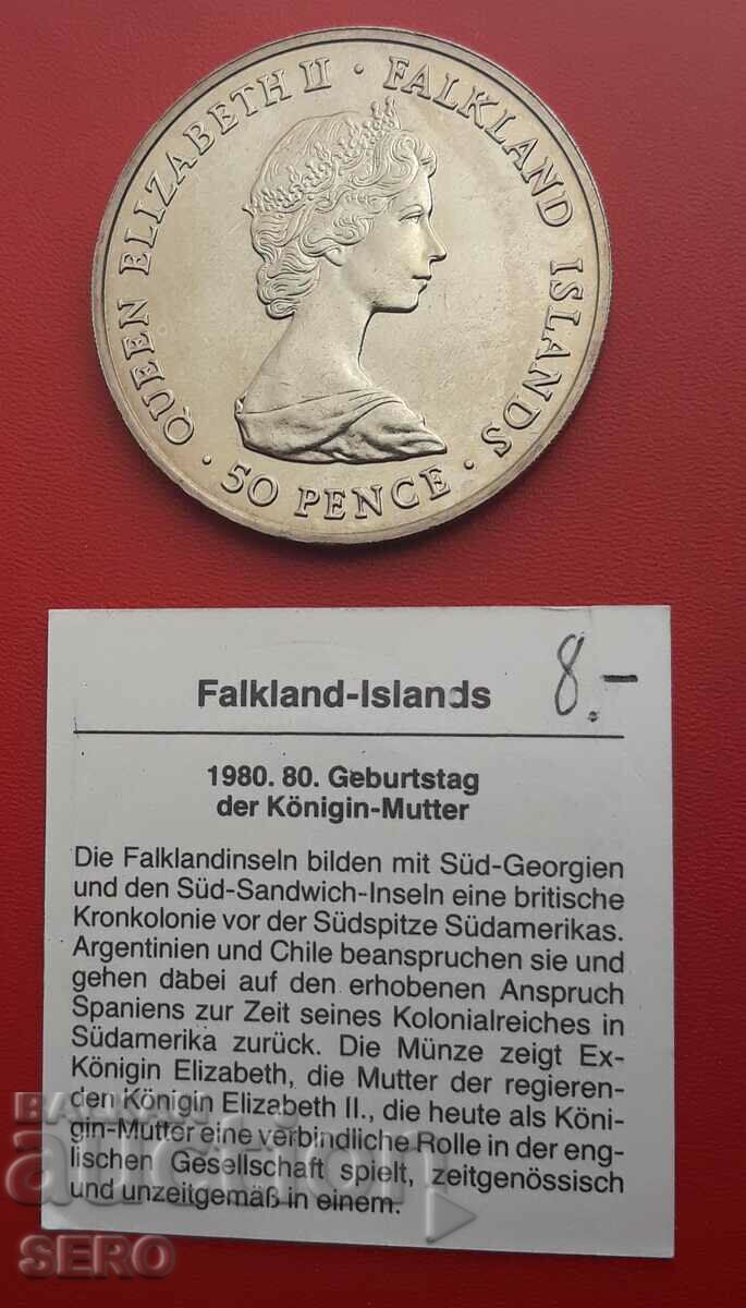 Falkland Islands 50 pence 1980