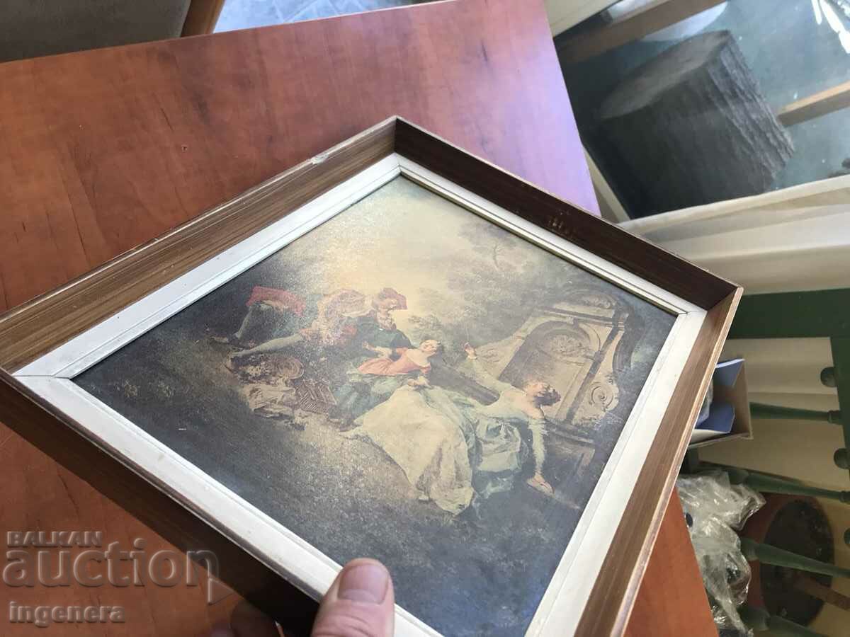 Auction  PICTURE REPRODUCTION POSTER WOOD