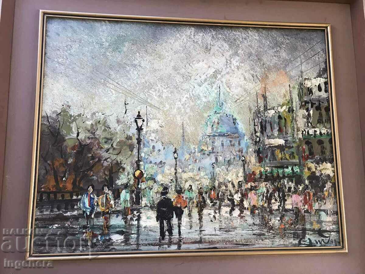 OIL PAINTING FASER RELIEF SIGNATURE FRANCE SORBONATE - 6