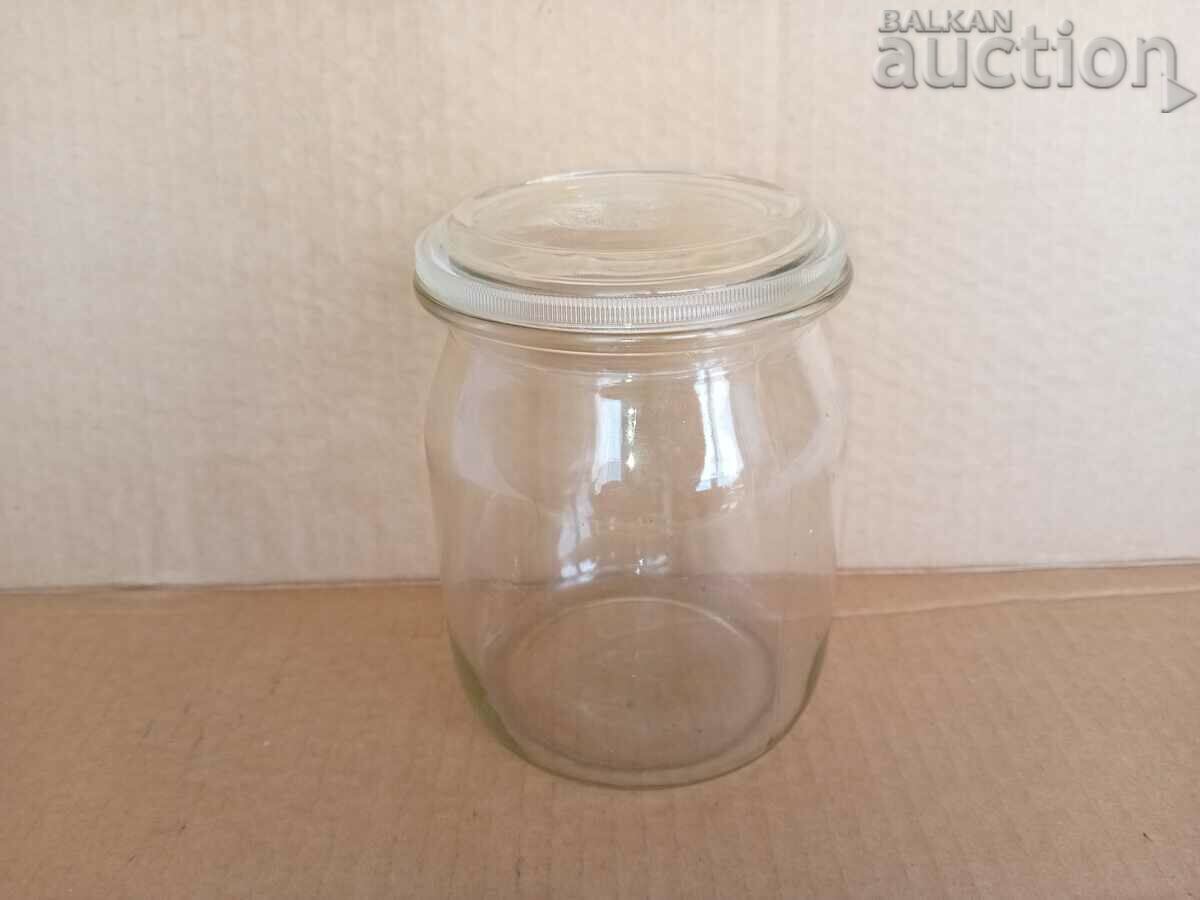 Old 1930s glass jar of candy gum sweets with price 31.00 BGN | € 15.85 Old 1930s glass jar of candy gum sweets with price 31.00 BGN | € 15.85