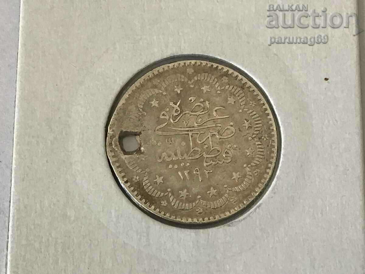 Ottoman Turkey 5 kurusha 1293/2 RRR (L.129)