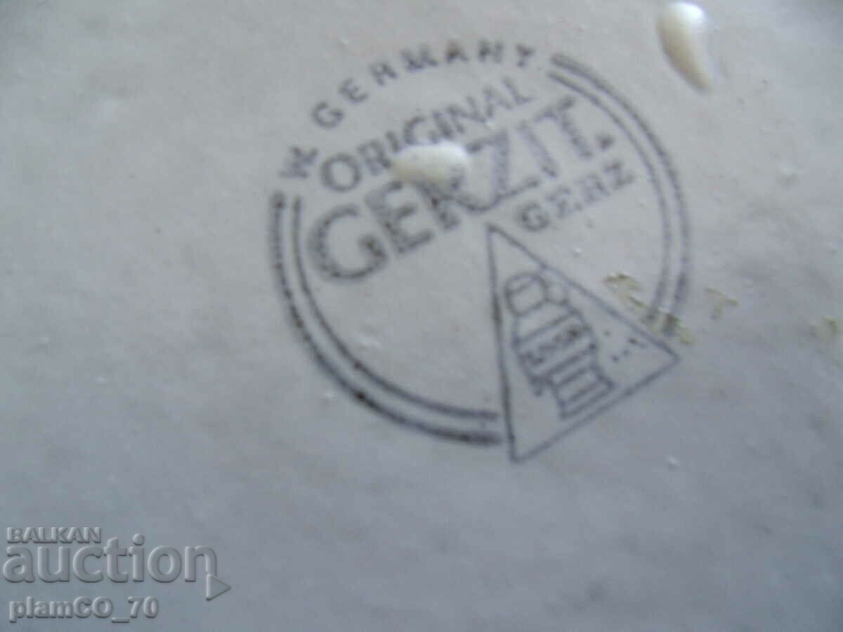 No.*7464 old porcelain mug. GERZIT - with metal cover - 5