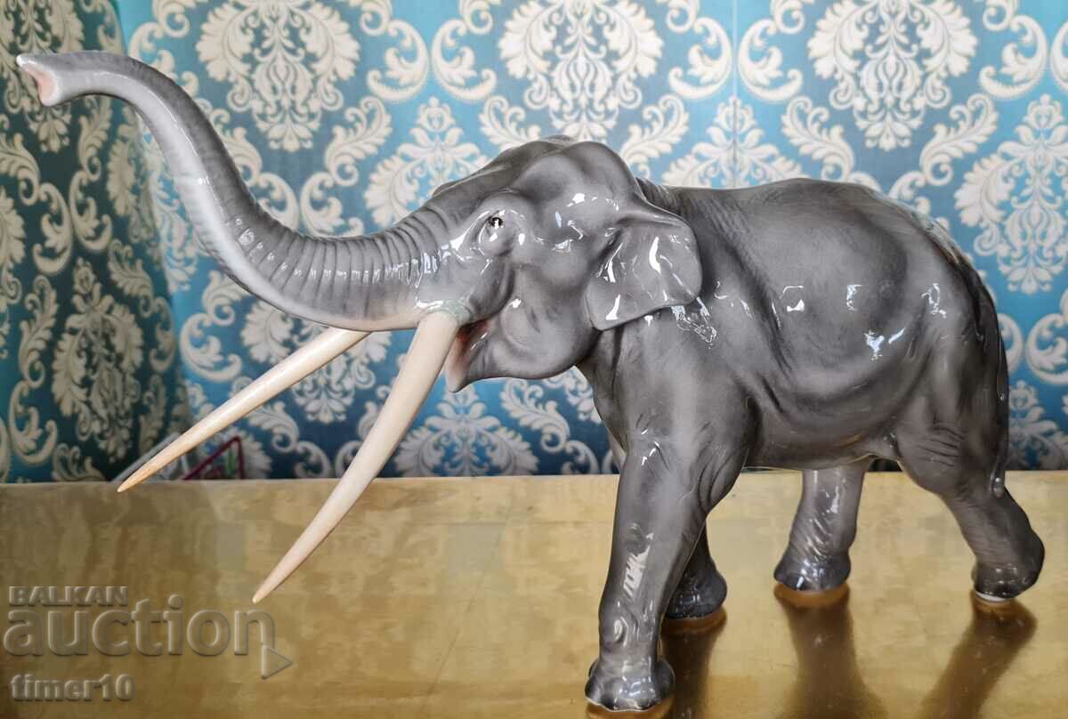 large elephant porcelain figure