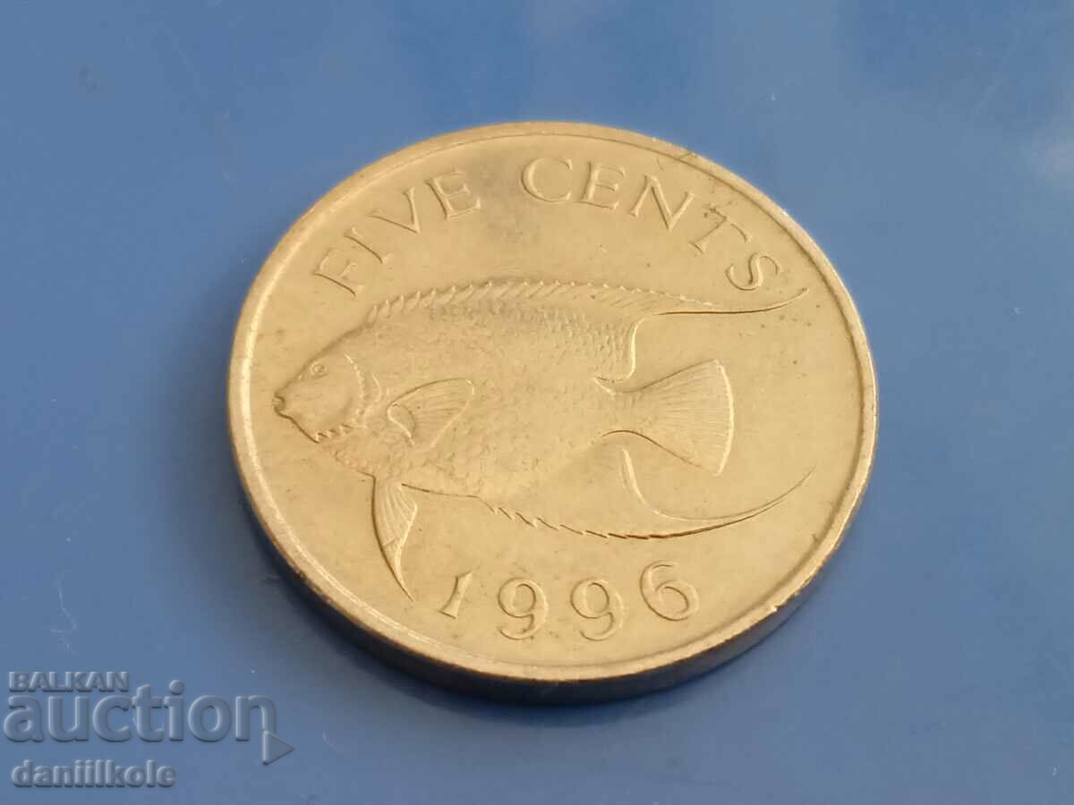 *$*Y*$* BERMUDA - 5 CENTS - 1996 *$*Y*$* *$*Y*$* BERMUDA - 5 CENTS - 1996 *$*Y*$*