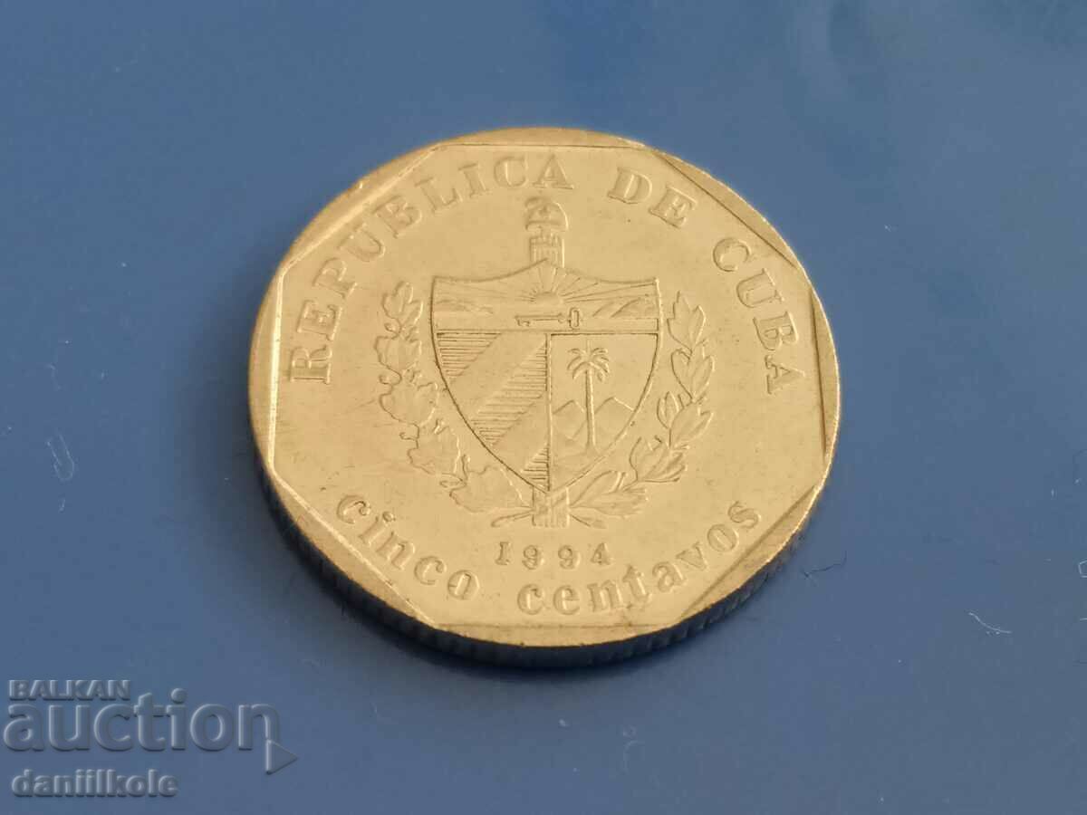 Delivery of *$*Y*$* CUBA - 5 CENTAVOS - 1994 *$*Y*$*