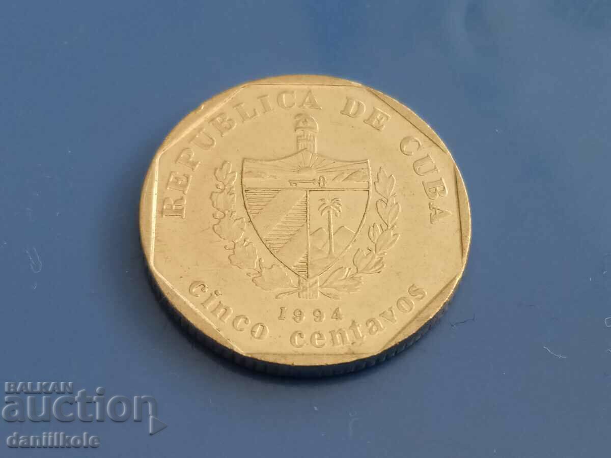 *$*Y*$* CUBA - 5 CENTAVOS - 1994 *$*Y*$*