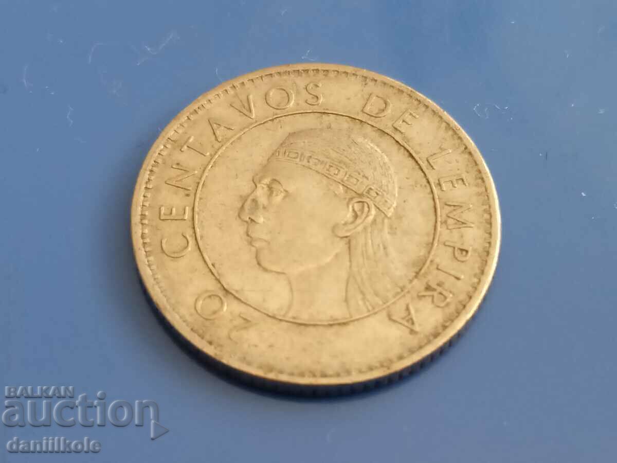 *$*Y*$* HONDURAS - 20 CENTAVOS - 1991 *$*Y*$* *$*Y*$* HONDURAS - 20 CENTAVOS - 1991 *$*Y*$*