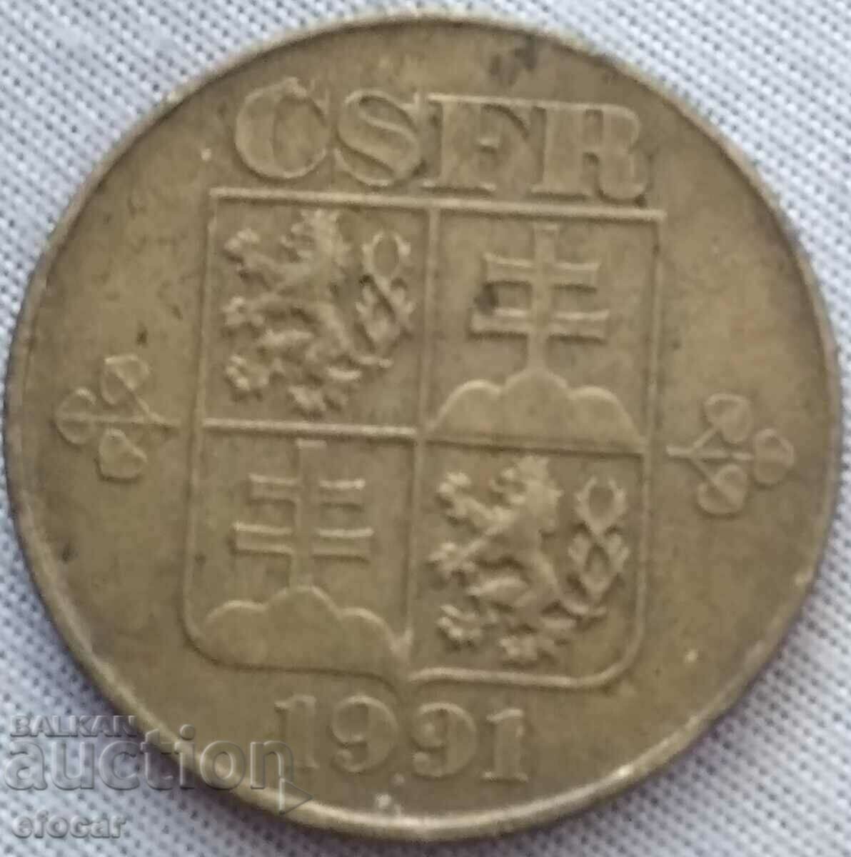 1 krona Czechoslovakia 1991
