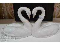 LLADRO Endless Love Swans Figurină Porțelan două lebede