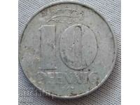 10 pfenning Germania 1968 începe de la 0.01 st