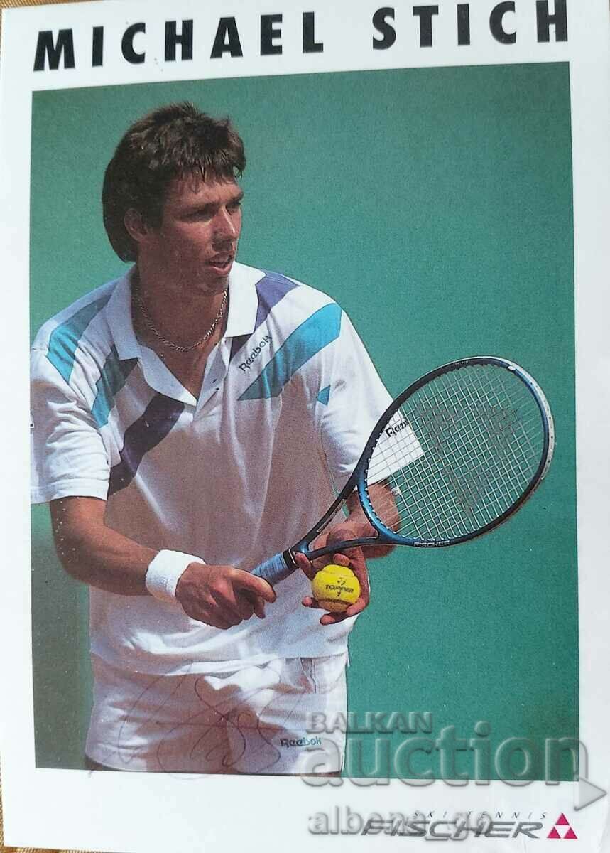Πρωτότυπο αυτόγραφο Michael Stich, τένις, Γερμανία, Αποκλειστικό