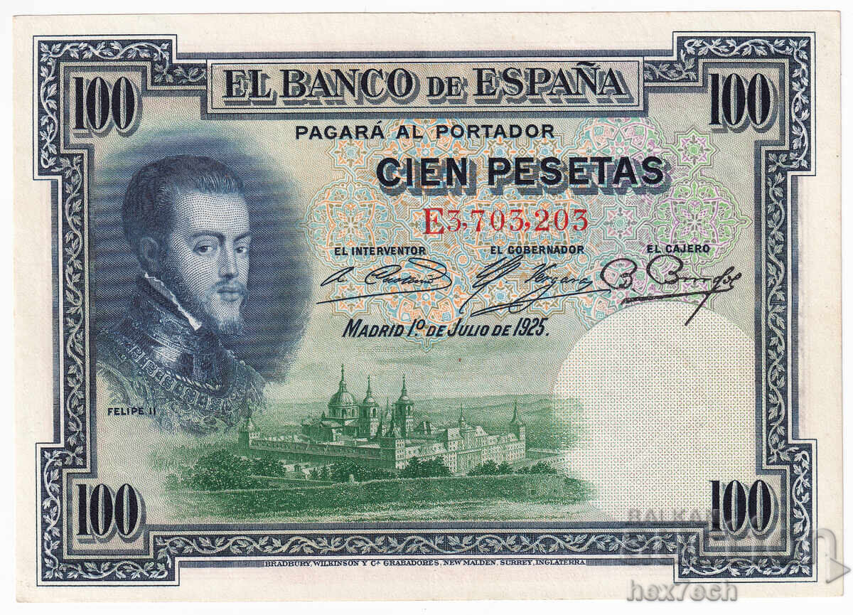 ❤️ ⭐ Spain 1925 100 pesetas ⭐ ❤️ with price € 3.99 | 7.80 BGN