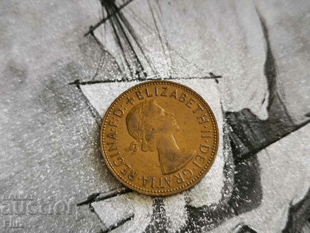Монета - Великобритания - 1 пени | 1961г. с цена 4.60 лв. | € 2.35 Монета - Великобритания - 1 пени | 1961г. с цена 4.60 лв. | € 2.35