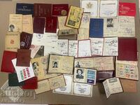 Комунизъм около 40 документи за знаци служебни членски карти