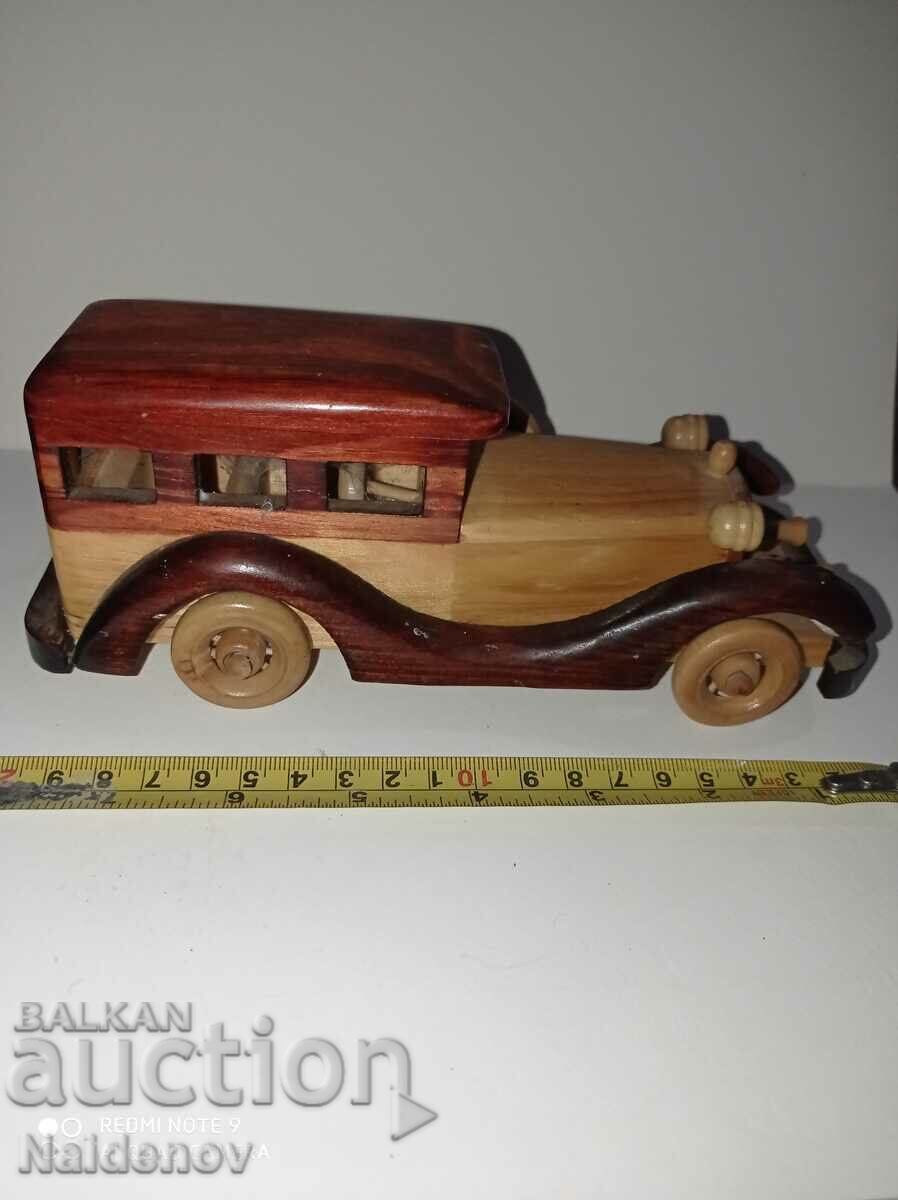 Wooden car trolley car