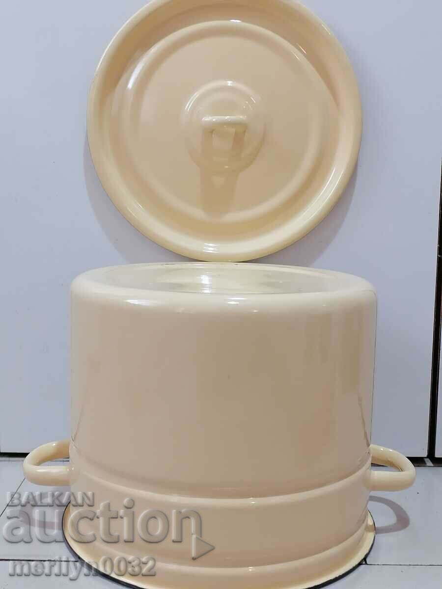 Enamel pot, USSR, dish with enamel dishes, 70s - 6 Enamel pot, USSR, dish with enamel dishes, 70s - 6