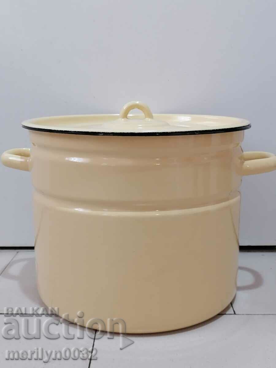 Enamel pot, USSR, dish with enamel dishes, 70s - 7 Enamel pot, USSR, dish with enamel dishes, 70s - 7