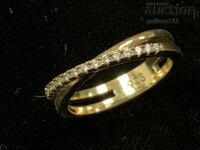 Δαχτυλίδι επιχρυσωμένο από ασήμι 925