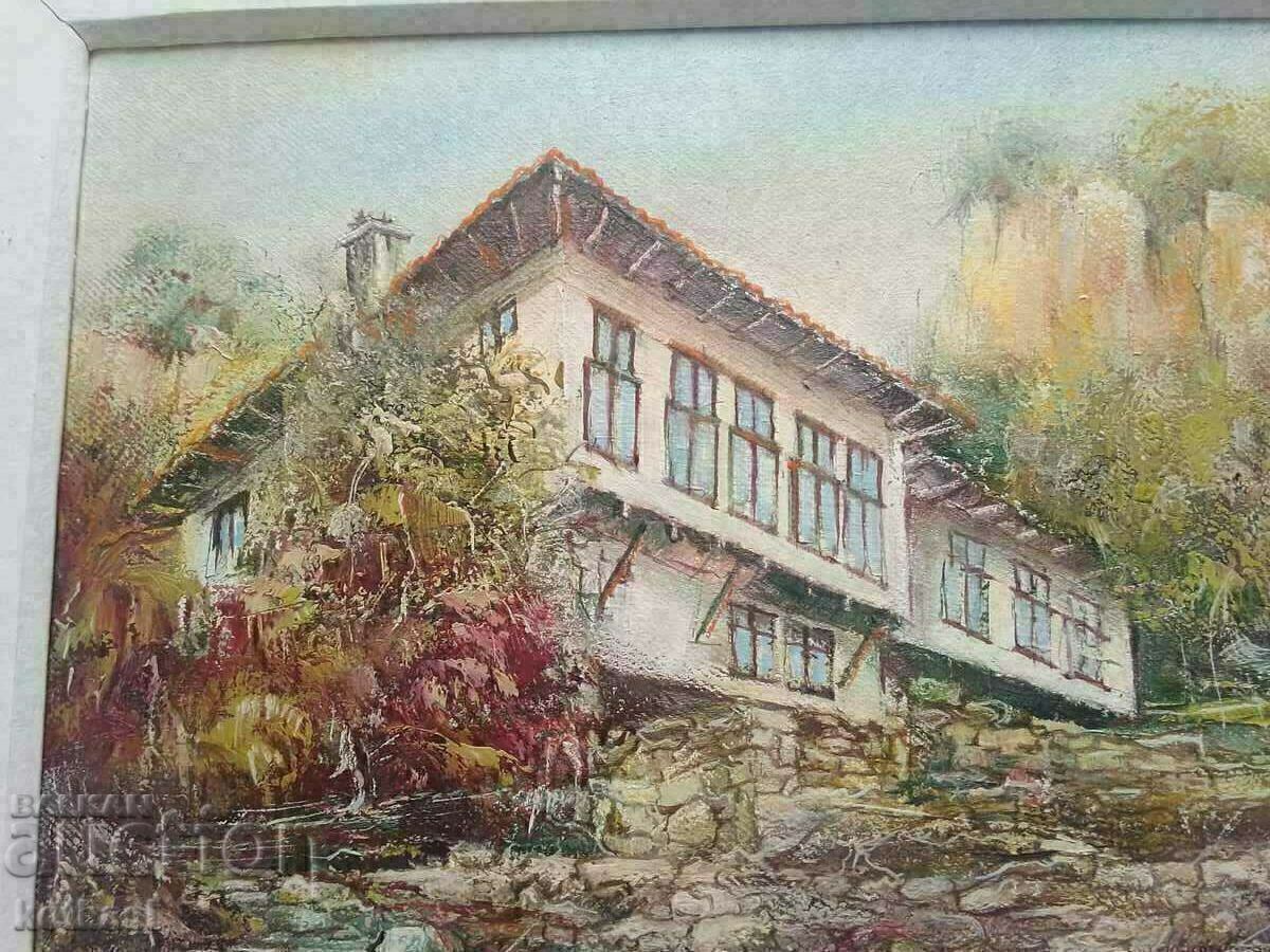 Аукцион Български автор К. Китанов Възрожденска къща подписана