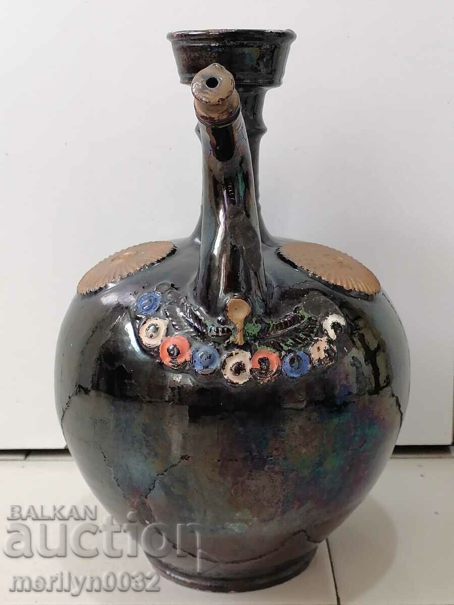 Old ceramic krondir, vinegar holder, ceramics with price 135.00 BGN | € 69.02 Old ceramic krondir, vinegar holder, ceramics with price 135.00 BGN | € 69.02