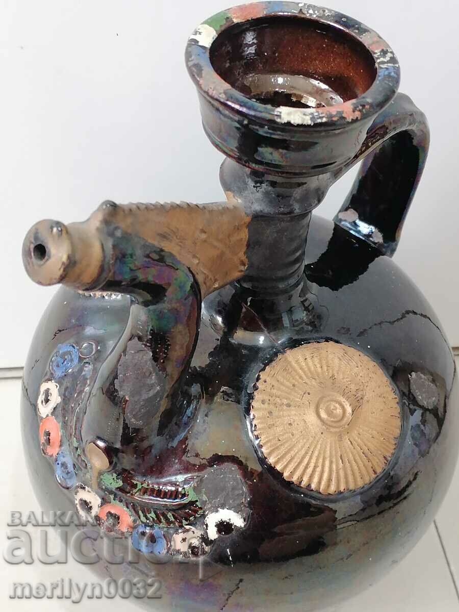 Auction Old ceramic krondir, vinegar holder, ceramics Auction Old ceramic krondir, vinegar holder, ceramics