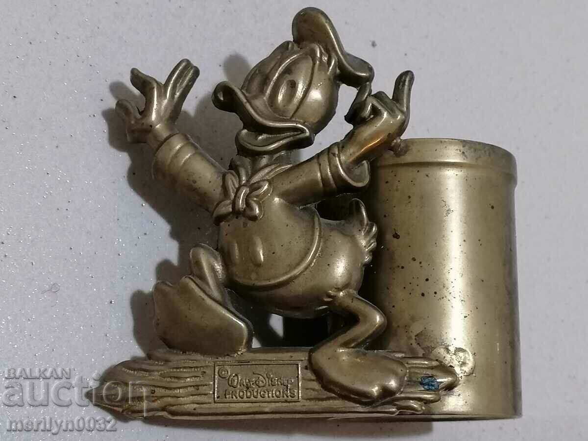 Limited edition brass pencil case figure Donald with price 52.00 BGN | € 26.59 Limited edition brass pencil case figure Donald with price 52.00 BGN | € 26.59