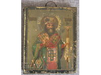 Old small icon of St. Theodosius litho
