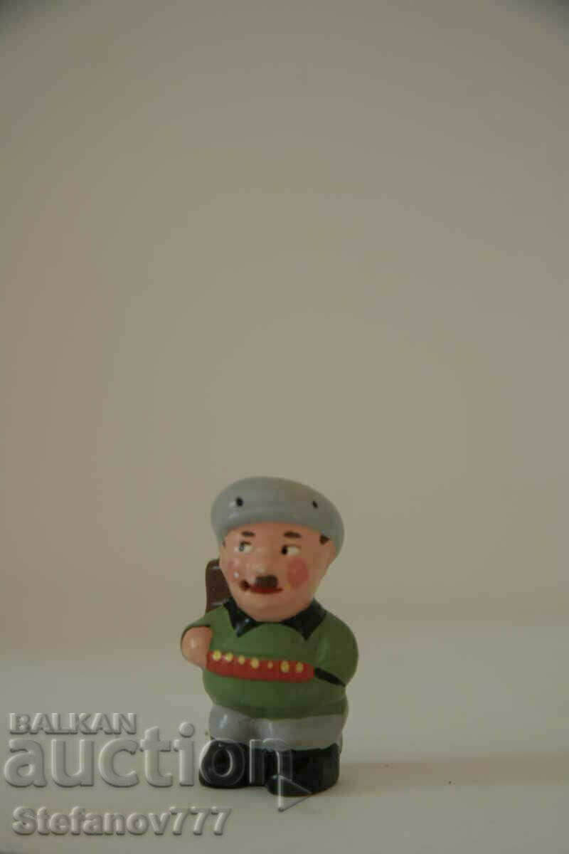 Collectible plaster figure - "The hunter - smoker" - USSR