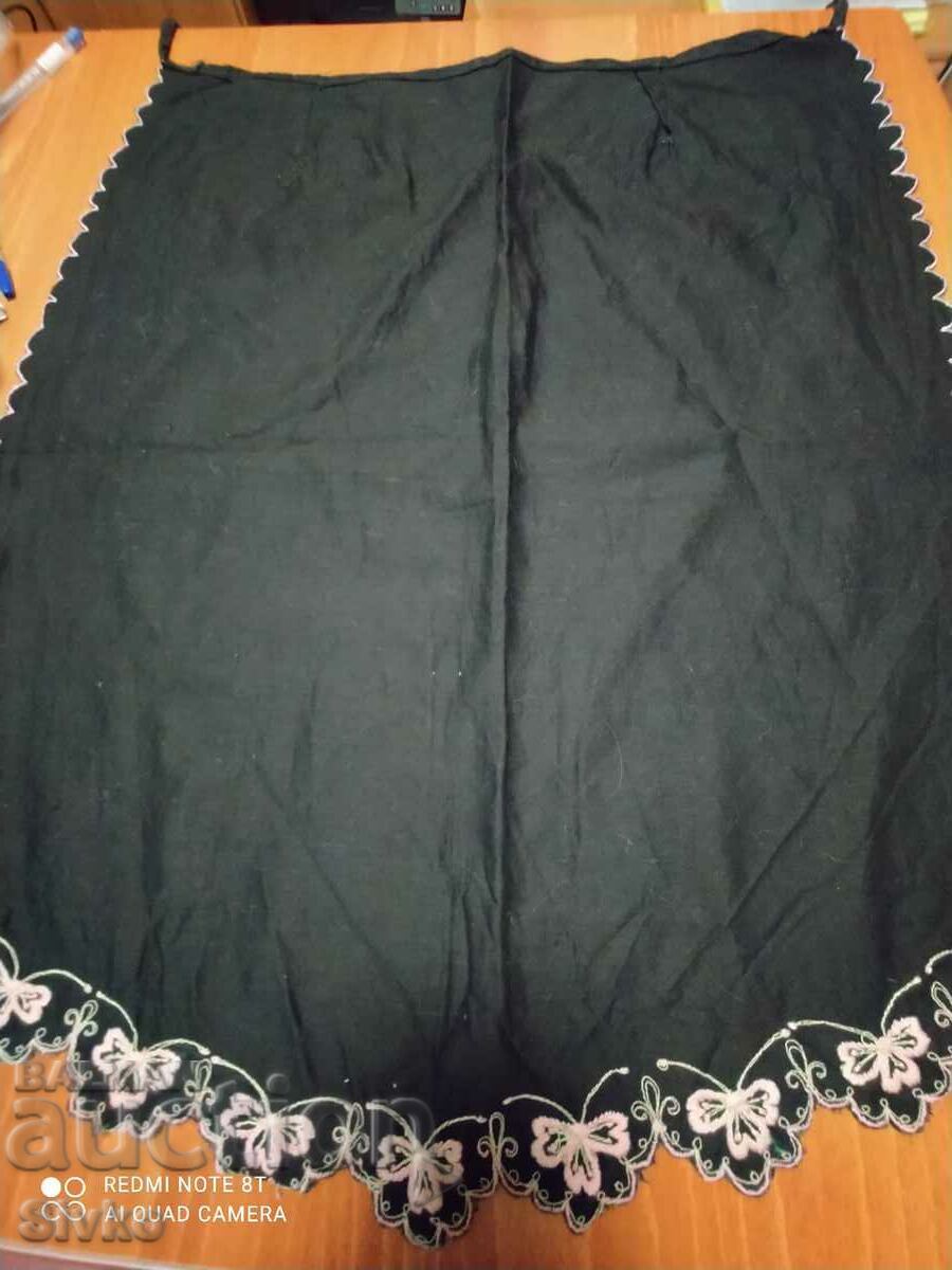 Ποδιά, λαϊκή φορεσιά, μαύρη με κέντημα - 5 Ποδιά, λαϊκή φορεσιά, μαύρη με κέντημα - 5