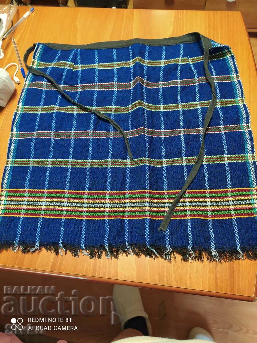 Apron, folk costume, blue, authentic with price 14.99 BGN | € 7.66 Apron, folk costume, blue, authentic with price 14.99 BGN | € 7.66