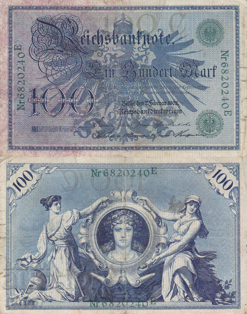 tino37- ГЕРМАНИЯ - 100 МАРКИ - 1908г