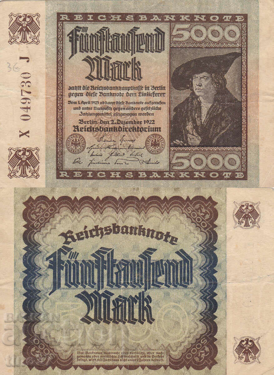 tino37- GERMANY - 5000 MARKS - 1922