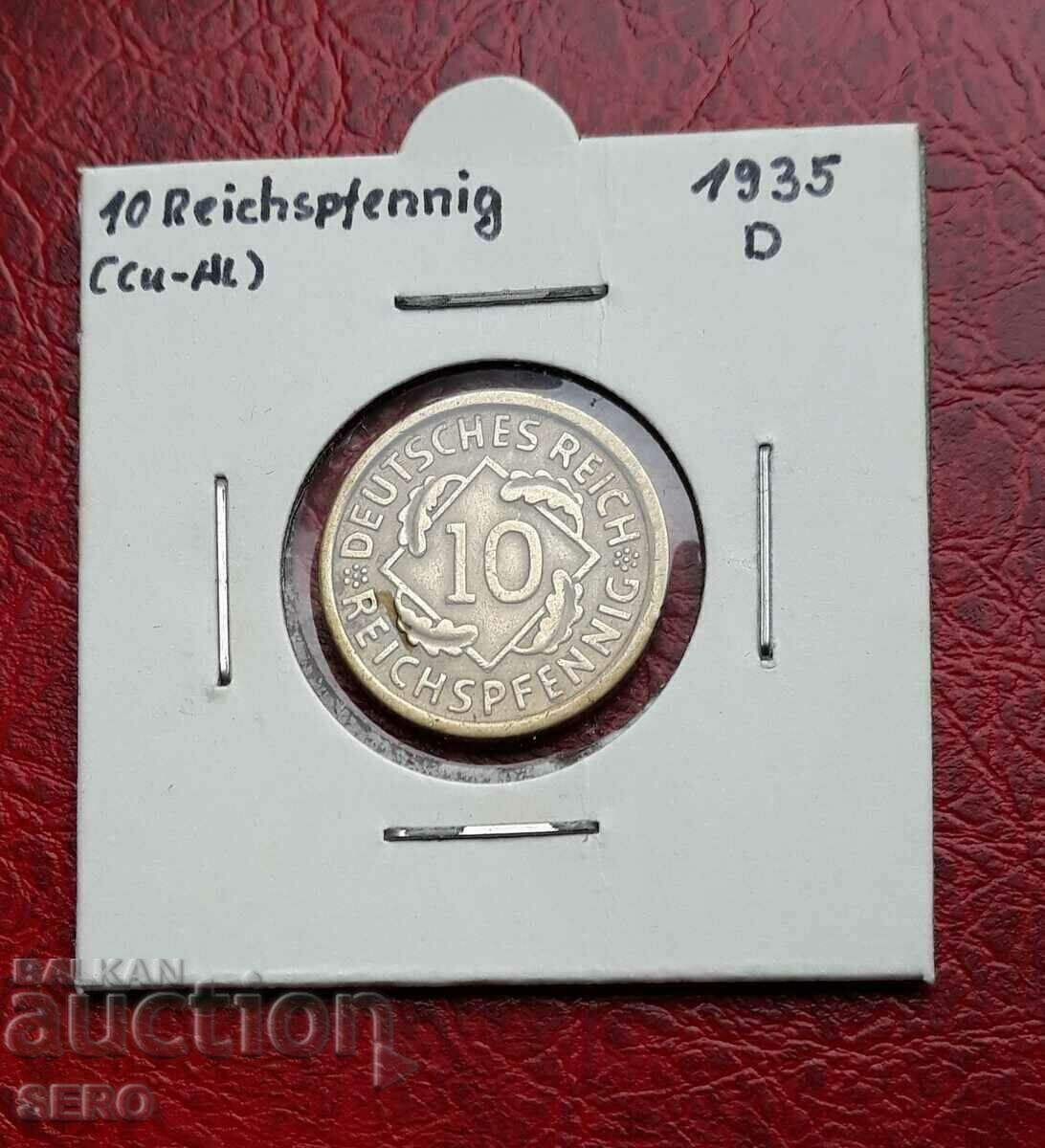 Germany-10 Pfennig 1935 D-Munich
