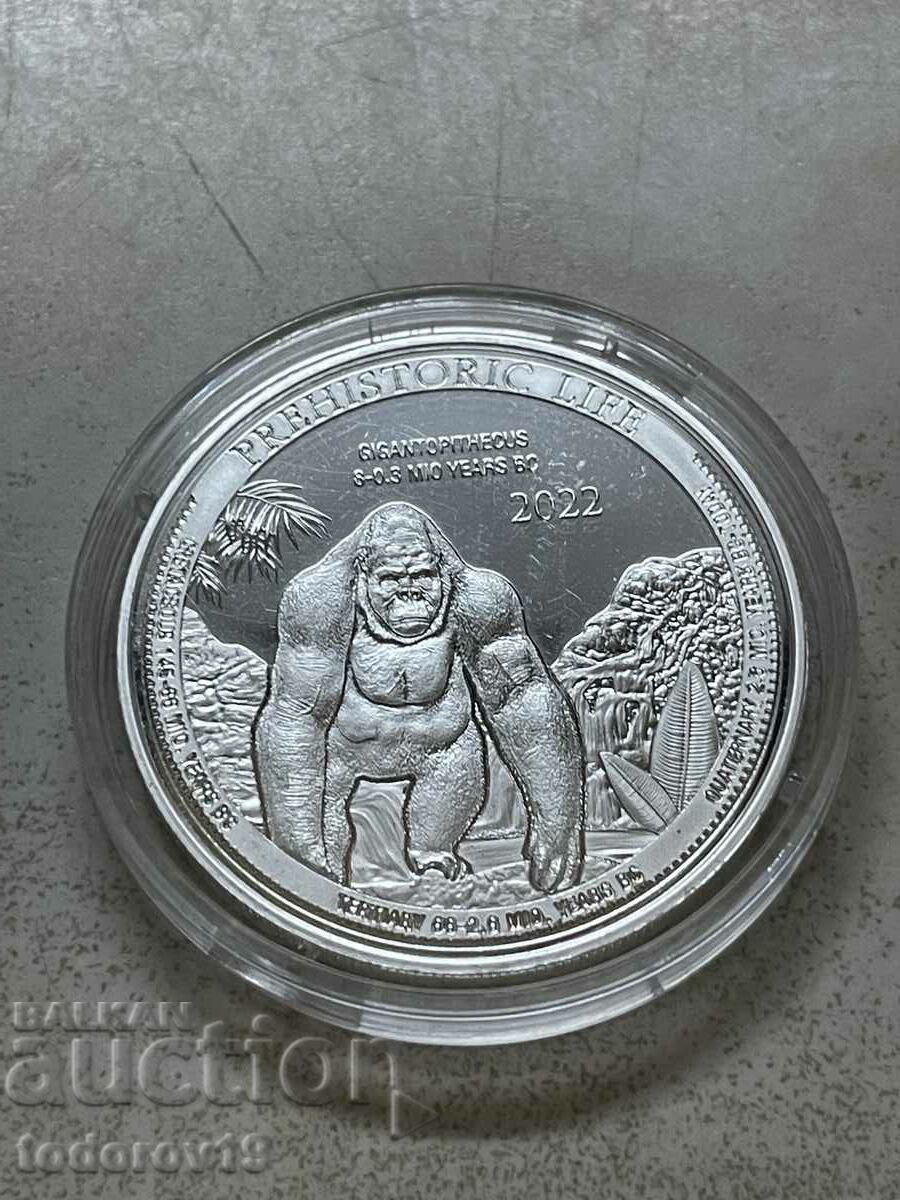 Auction 1 oz Silver Prehistoric Life 2022 - Congo Auction 1 oz Silver Prehistoric Life 2022 - Congo