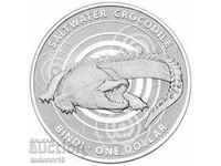 1 oz argint Australian Saltwater Crocodile 2013