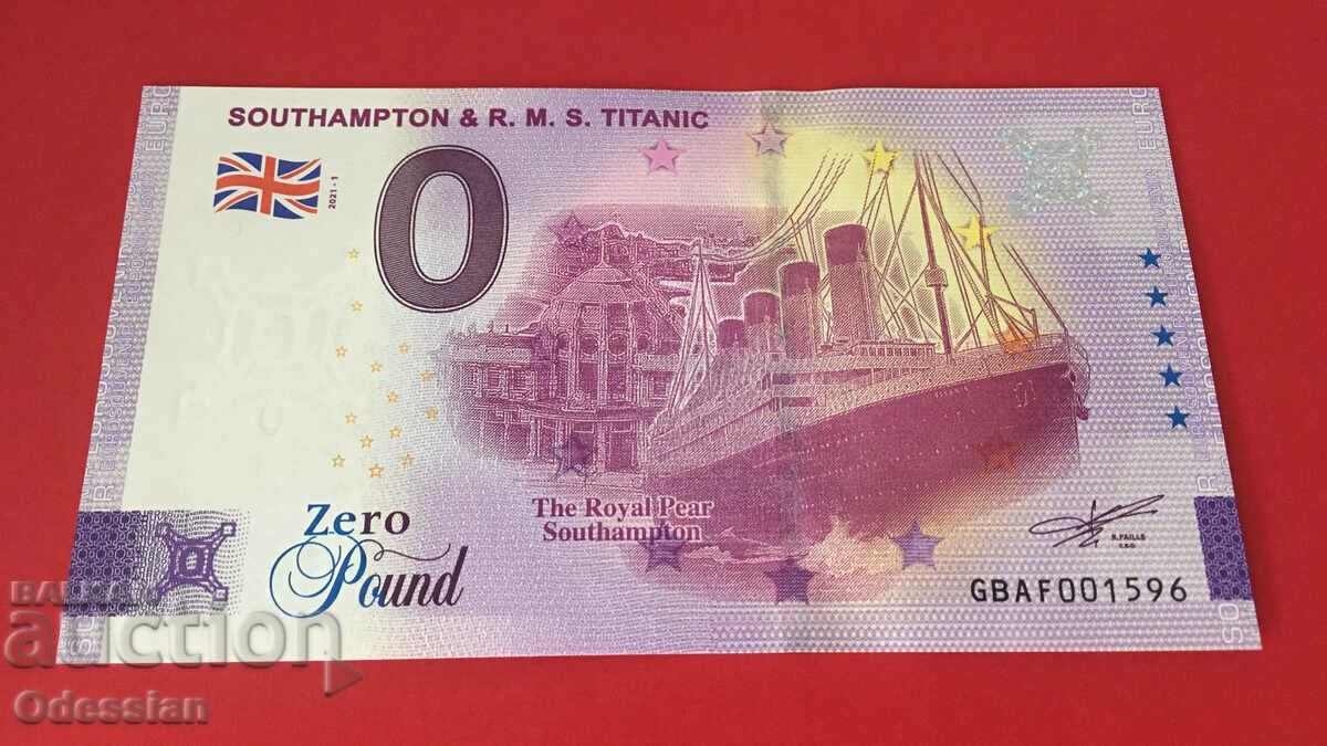 SOUTHAMPTON & R. M. S. TITANIC - bancnotă de 0 GBP