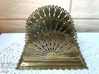 A beautiful double napkin holder from England with markings