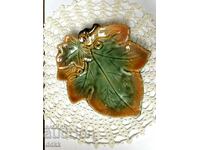 Beautiful ceramic jewelry leaf