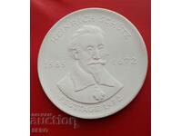 Germany-GDR-large porcelain medal-Heinrich Schütz-composer