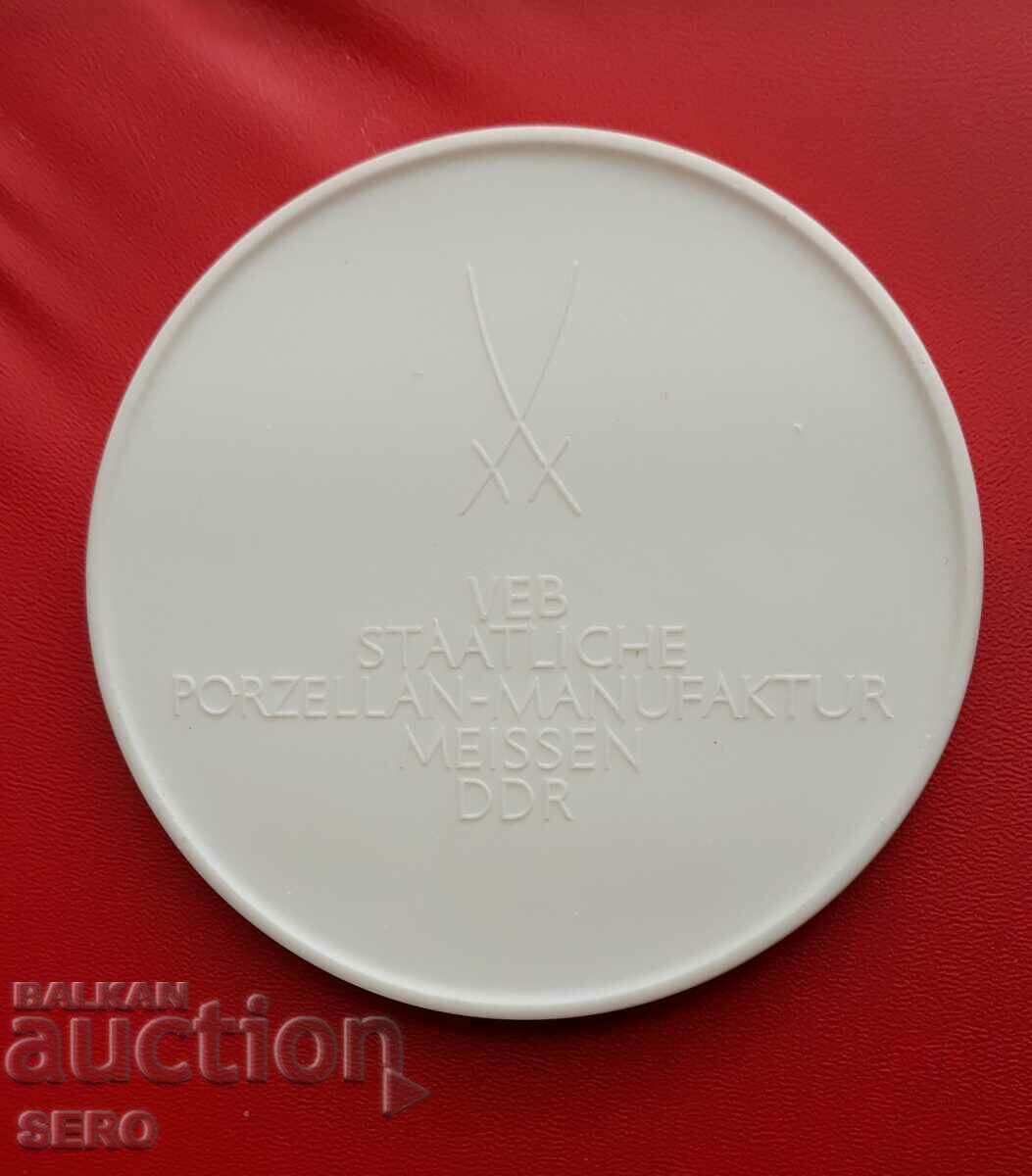 Germany-GDR-Large Porcelain Medal-Zwinger