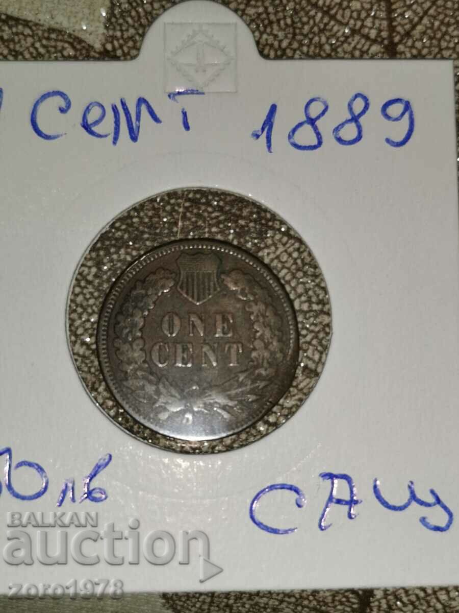 1 цент САЩ 1889